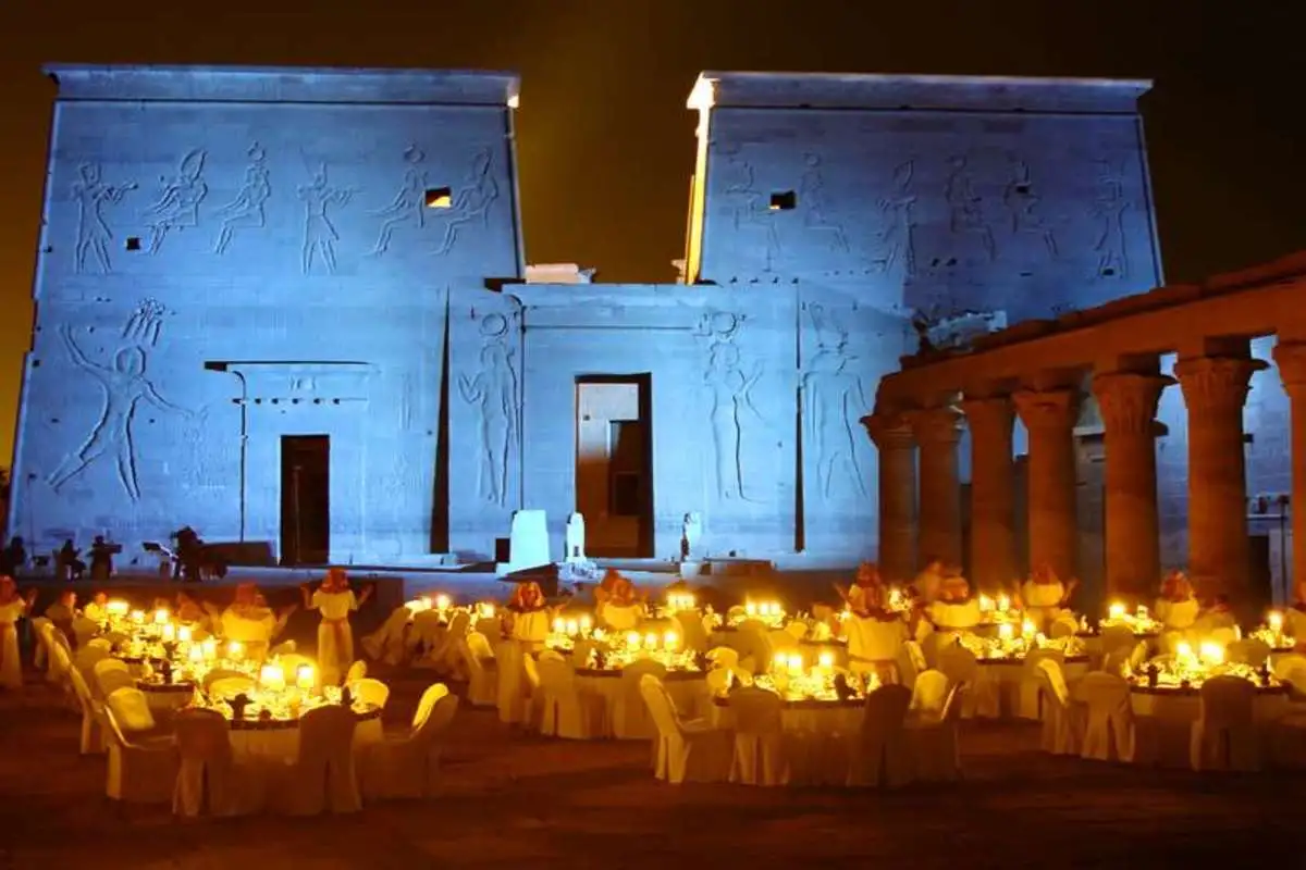 Sound and light show at philae temple